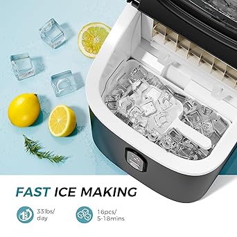 Ice maker store-Kismile Ice Maker Countertop- Portable Ice Cube Maker Machine with 1.5L Detachable Water Tank 3 Ice maker store-Kismile Ice Maker Countertop- Portable Ice Cube Maker Machine with 1.5L Detachable Water Tank - Image 3