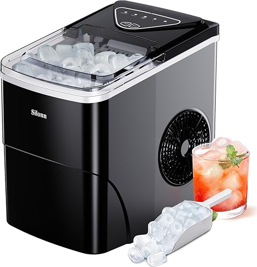 Ice maker store-Silonn Countertop Ice Maker- Auto-Cleaning Portable Ice Machine with Ice Scoop and Basket Ice maker store-Silonn Countertop Ice Maker- Auto-Cleaning Portable Ice Machine with Ice Scoop and Basket
