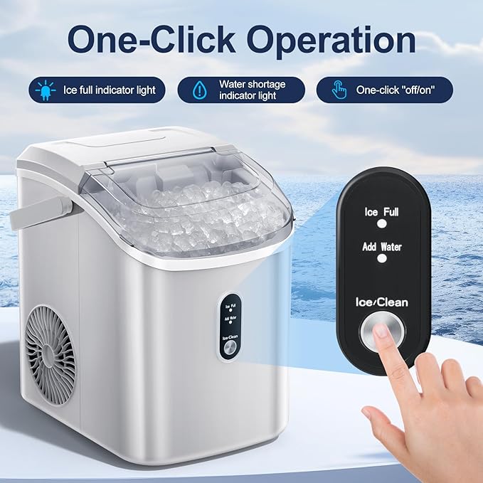 Ice maker store-ZAFRO Portable Ice Maker Countertop with Handle- Nugget Ice Machine with Self-Cleaning 3 Ice maker store-ZAFRO Portable Ice Maker Countertop with Handle- Nugget Ice Machine with Self-Cleaning - Image 3