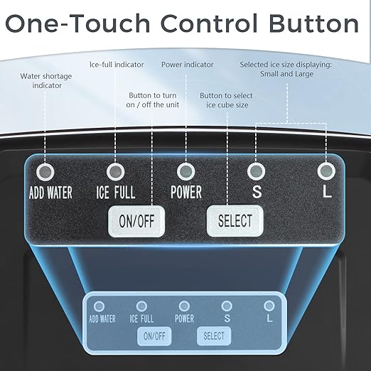 Ice maker store-Antarctic Star Countertop Ice Maker with S/L Bullet Ice- 28 LBS/24H 2 Ice maker store-Antarctic Star Countertop Ice Maker with S/L Bullet Ice- 28 LBS/24H - Image 2