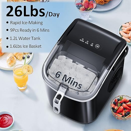 Ice maker store-Antarctic Star Countertop Ice Maker Portable Ice Machine with Handle-Bullet Ice 3 Ice maker store-Antarctic Star Countertop Ice Maker Portable Ice Machine with Handle-Bullet Ice - Image 3
