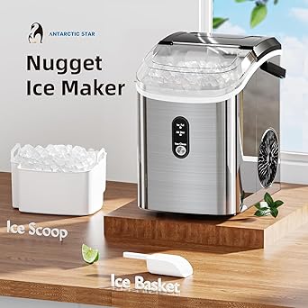 Ice maker store-Antarctic Star Nugget Ice Maker Countertop with Soft Chewable Ice- Portable Sonic Ice Maker with Basket and Scoop 3 Ice maker store-Antarctic Star Nugget Ice Maker Countertop with Soft Chewable Ice- Portable Sonic Ice Maker with Basket and Scoop - Image 3