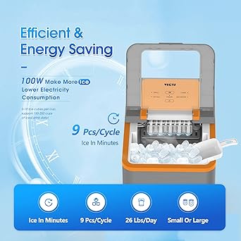 Ice maker store-VECYS Countertop Ice Maker Machine- 9 Bullet Ice Cubes Ready in 8 Mins 26LBS in 24 Hours 2 Ice maker store-VECYS Countertop Ice Maker Machine- 9 Bullet Ice Cubes Ready in 8 Mins 26LBS in 24 Hours - Image 2