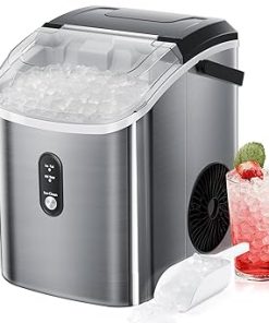 Ice maker store-Nugget Countertop Ice Maker with Chewable Pellet Ice- Antarctic Star Portable Ice Machine Pebble Ice with Self-Cleaning