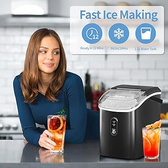 Ice maker store-Nugget Countertop Ice Maker with Chewable Pellet Ice- Antarctic Star Portable Ice Machine Pebble Ice with Self-Cleaning 3 Ice maker store-Nugget Countertop Ice Maker with Chewable Pellet Ice- Antarctic Star Portable Ice Machine Pebble Ice with Self-Cleaning - Image 3