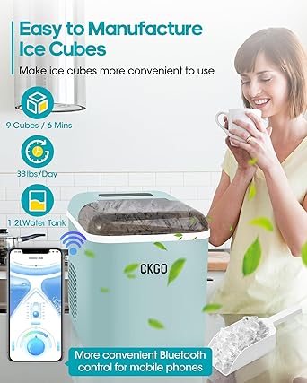 Ice maker store-Smart Ice Maker Countertop- 33 lbs per Day 9 Cubes in 6 Mins 2 Ice maker store-Smart Ice Maker Countertop- 33 lbs per Day 9 Cubes in 6 Mins - Image 2
