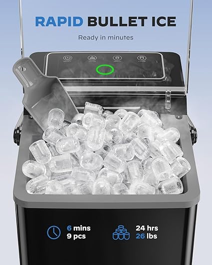 Ice maker store-Countertop Ice Maker- Compact Ice Maker with Larger 2.5L Expanding Ice Basket & 1.8L Water Tank 3 Ice maker store-Countertop Ice Maker- Compact Ice Maker with Larger 2.5L Expanding Ice Basket & 1.8L Water Tank - Image 3