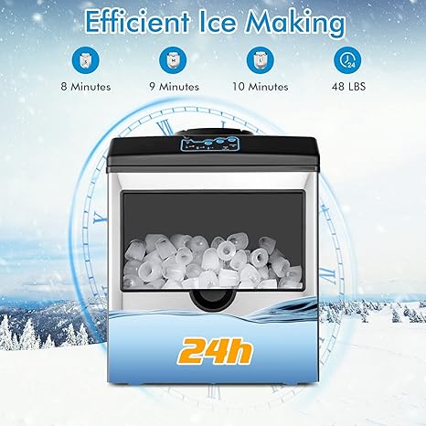 Ice maker store-KOTEK 2 in 1 Countertop Ice Maker Machine with Water Cooler Dispenser Combo- 48LBS/24H 3 Ice maker store-KOTEK 2 in 1 Countertop Ice Maker Machine with Water Cooler Dispenser Combo- 48LBS/24H - Image 3