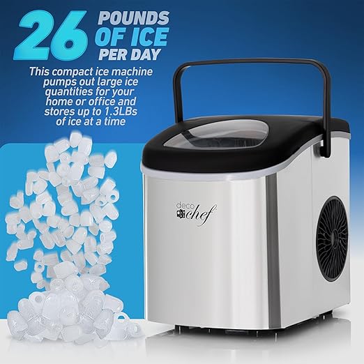 Ice maker store-Deco Compact Countertop Ice Maker- 26LBs in 24HRs 2 Ice maker store-Deco Compact Countertop Ice Maker- 26LBs in 24HRs - Image 2