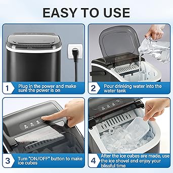 Ice maker store-Simple Deluxe Ice Maker Machine for Countertop- 9 Ice Cubes Ready in 6 Mins 3 Ice maker store-Simple Deluxe Ice Maker Machine for Countertop- 9 Ice Cubes Ready in 6 Mins - Image 3