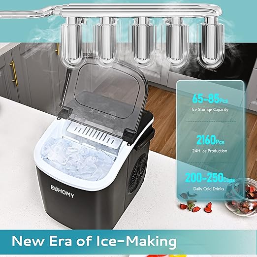 Ice maker store-EUHOMY Countertop Ice Maker Machine with Handle- 26lbs in 24Hrs 3 Ice maker store-EUHOMY Countertop Ice Maker Machine with Handle- 26lbs in 24Hrs - Image 3