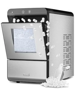 Ice maker store-Gevi Household V2.0 Countertop Gemi Nugget Ice Maker | Self-Cleaning Pellet Ice Machine | Stainless Steel Housing |16.7”H Fits Perfectly Under Wall Cabinet | Black with Viewing Window Ice maker store-Gevi Household V2.0 Countertop Gemi Nugget Ice Maker | Self-Cleaning Pellet Ice Machine | Stainless Steel Housing |16.7”H Fits Perfectly Under Wall Cabinet | Black with Viewing Window