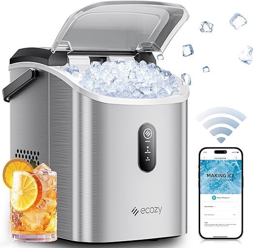 Ice maker store-ecozy Smart Nugget Ice Maker Countertop- Portable Pebble Ice Machine with Voice Control Ice maker store-ecozy Smart Nugget Ice Maker Countertop- Portable Pebble Ice Machine with Voice Control