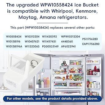 Ice maker store-Upgraded WPW10558424 for Whirlpool Ice Maker Replacement- Refrigerator Ice Bucket Replacement with Whirlpool Replacement Ice Maker 3 Ice maker store-Upgraded WPW10558424 for Whirlpool Ice Maker Replacement- Refrigerator Ice Bucket Replacement with Whirlpool Replacement Ice Maker - Image 3