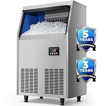 Ice maker store-Commercial Ice Maker Machine- 100LBS/24H Stainless Steel Under Counter Ice Maker with 34LBS Ice Bin Ice maker store-Commercial Ice Maker Machine- 100LBS/24H Stainless Steel Under Counter Ice Maker with 34LBS Ice Bin