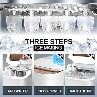 Ice maker store-Ice Makers Countertop – Pebble Ice Maker Machine with App- 30 Mins Self Cleaning Countertop Ice Maker 3 Ice maker store-Ice Makers Countertop - Pebble Ice Maker Machine with App- 30 Mins Self Cleaning Countertop Ice Maker - Image 3