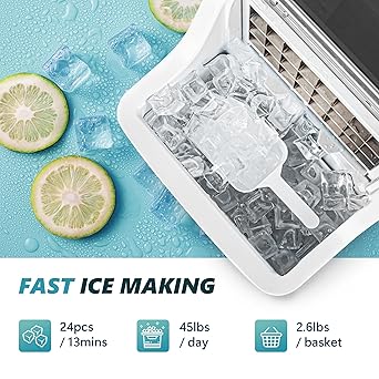 Ice maker store-EUHOMY Ice Cube Maker Machine Countertop- 2 Ways to Add Water 2 Ice maker store-EUHOMY Ice Cube Maker Machine Countertop- 2 Ways to Add Water - Image 2