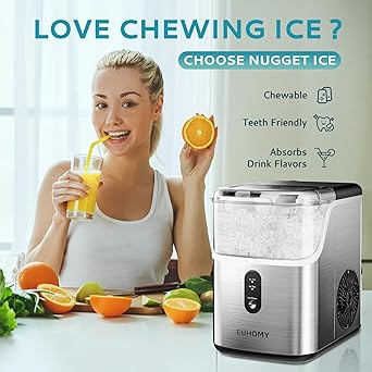 Ice maker store-EUHOMY Nugget Ice Makers Countertop- Pebble Ice Maker Machine with 35lbs/24H Soft Ice 2 Ice maker store-EUHOMY Nugget Ice Makers Countertop- Pebble Ice Maker Machine with 35lbs/24H Soft Ice - Image 2