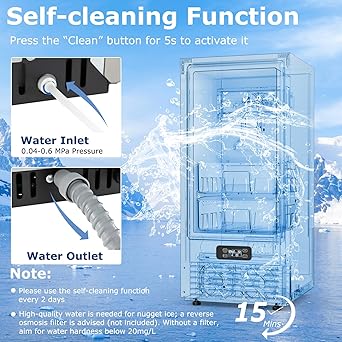 Ice maker store-ARLIME Under Counter Ice Maker- Commercial Nugget Ice Making Machine with Self-Cleaning 3 Ice maker store-ARLIME Under Counter Ice Maker- Commercial Nugget Ice Making Machine with Self-Cleaning - Image 3