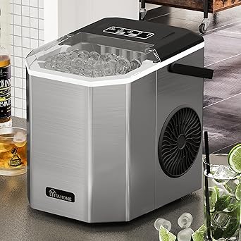Ice maker store-YITAHOME Countertop Ice Maker 9 Cubes/6MIN- 26LBS/24H Upgraded Stainless Steel Portable Ice Machine with Carry Handle & Ice Scoop & Basket Ice maker store-YITAHOME Countertop Ice Maker 9 Cubes/6MIN- 26LBS/24H Upgraded Stainless Steel Portable Ice Machine with Carry Handle & Ice Scoop & Basket